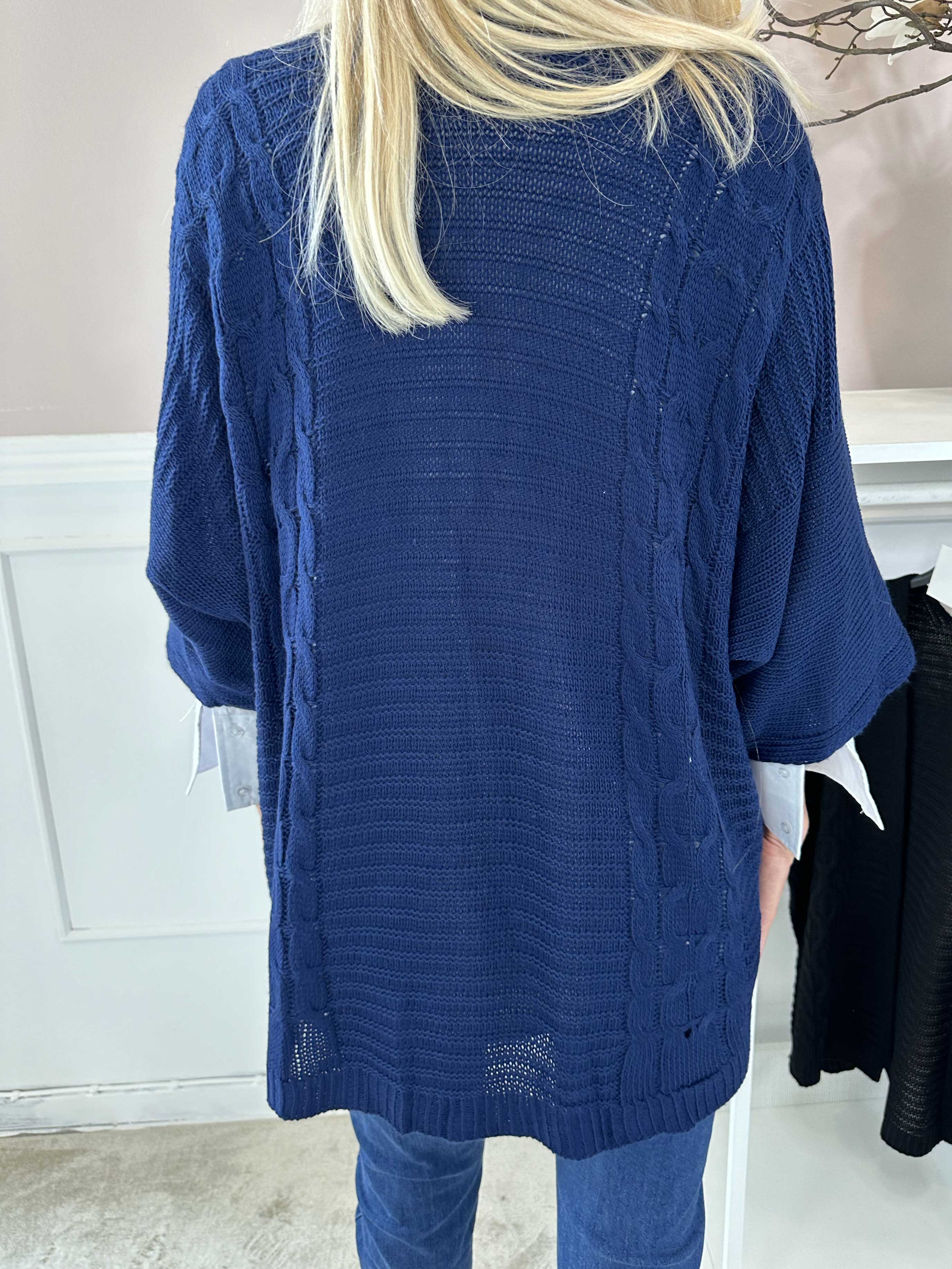 Avalon - Strikcardigan med korte ærmer